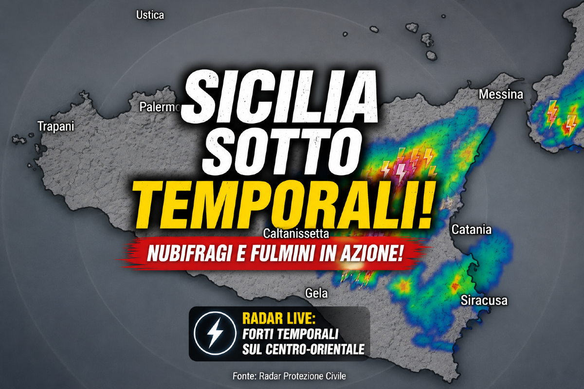 Forti temporali in atto, il maltempo si avvicina al nostro comprensorio - 