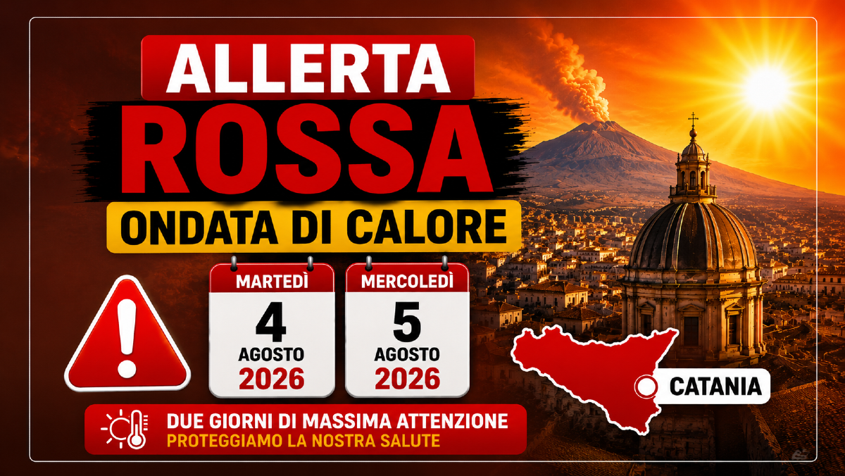 🚨 Allerta rossa a Catania per il 4 e 5 agosto: due giorni di caldo estremo - 