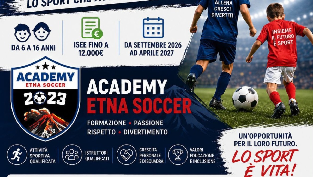 SPORT E INCLUSIONE: IL VOUCHER SPORT 2026 APRE LE PORTE AI GIOVANI SICILIANI. L’ACADEMY ETNA SOCCER ADERISCE ALL’INIZIATIVA REGIONALE - 