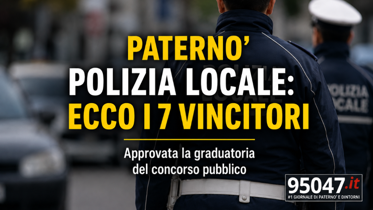 Paternò, concluso il concorso per la Polizia Locale: ecco i 7 nuovi agenti vincitori - 