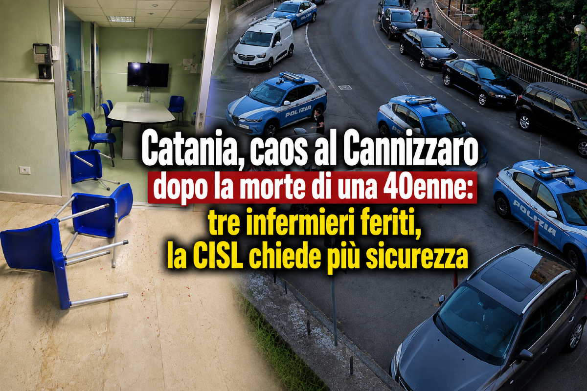 Catania, caos al Cannizzaro dopo la morte di una 40enne: tre infermieri feriti, la CISL chiede più sicurezza - 