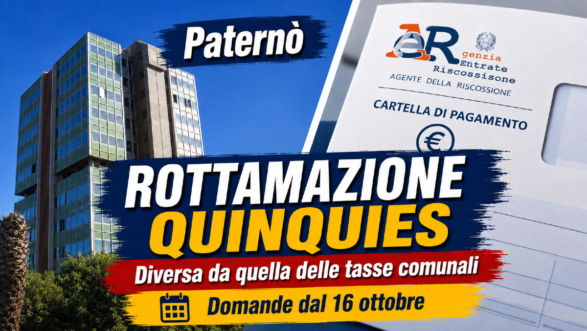 Paternò, nuova rottamazione per i debiti già alla Riscossione: è diversa da quella comunale, domande dal 16 ottobre - 