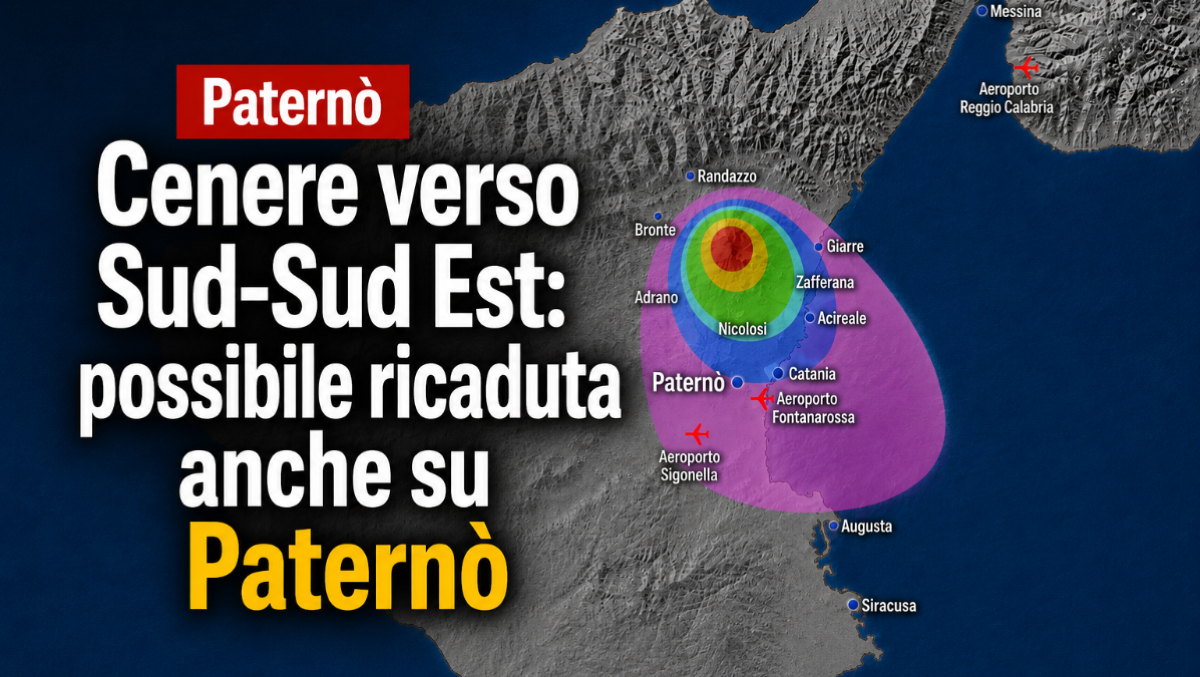 Etna, cenere verso Sud-Sud Est: possibile ricaduta anche su Paternò, continua l’intensa attività del vulcano - 