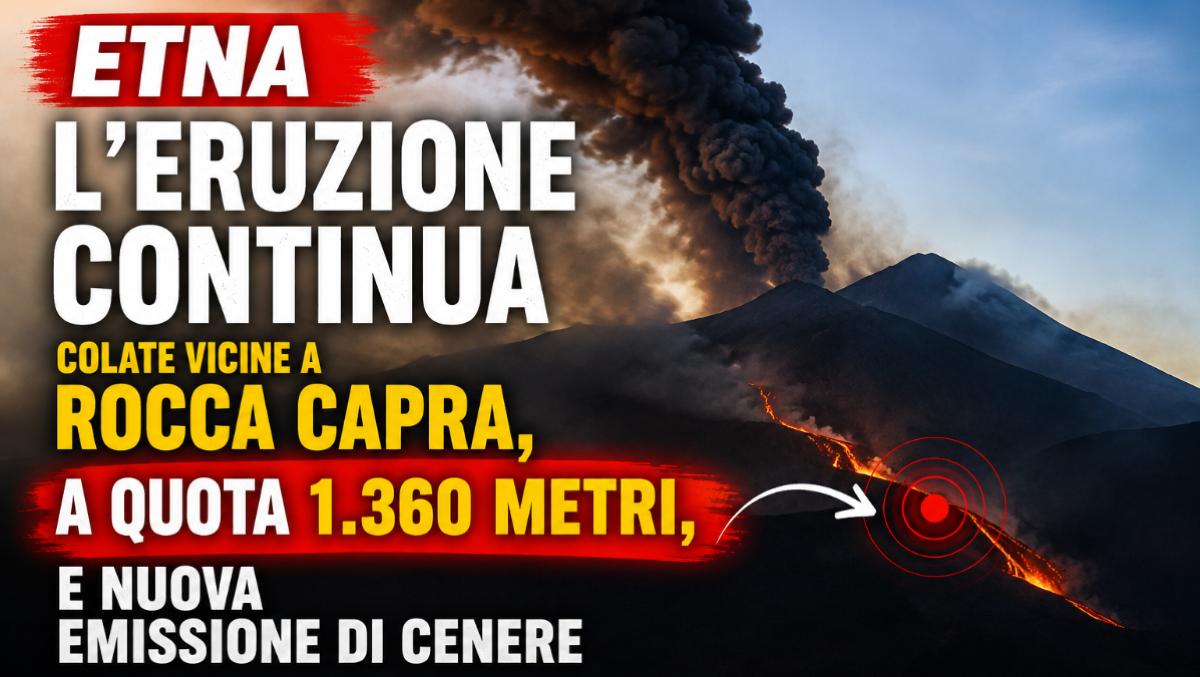 Etna, nuova emissione di cenere e flussi piroclastici in vetta: colate scendono fino a quota 1360 metri - 