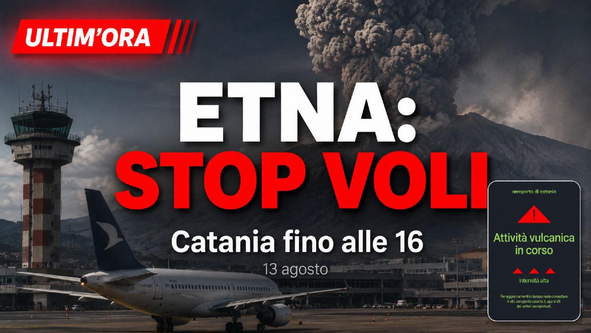 AGGIORNAMENTO ULTIM’ORA – Etna, nuovo stop all’aeroporto di Catania: arrivi e partenze sospesi fino alle 16 di giovedì 13 agosto - 