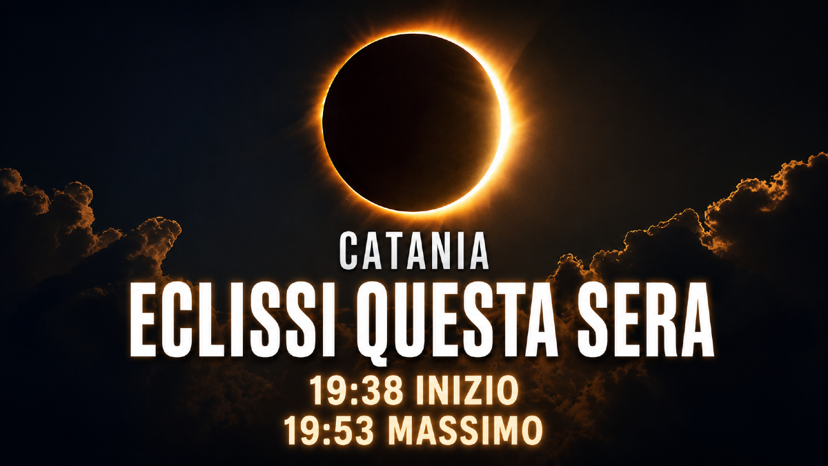 Questa sera l’eclissi di Sole: a Catania inizia alle 19:38, massimo alle 19:53 poco prima del tramonto - 