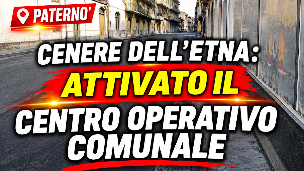 🌋🌋 PATERNO’, CENERE DELL’ETNA: ATTIVATO IL CENTRO OPERATIVO COMUNALE - 