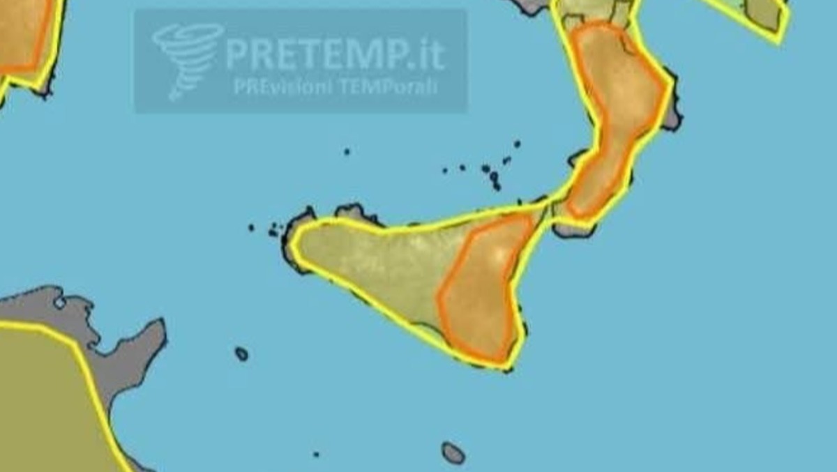 Allerta PRETEMP, Sicilia orientale: dal pomeriggio rischio nubifragi, downburst e grandine - 