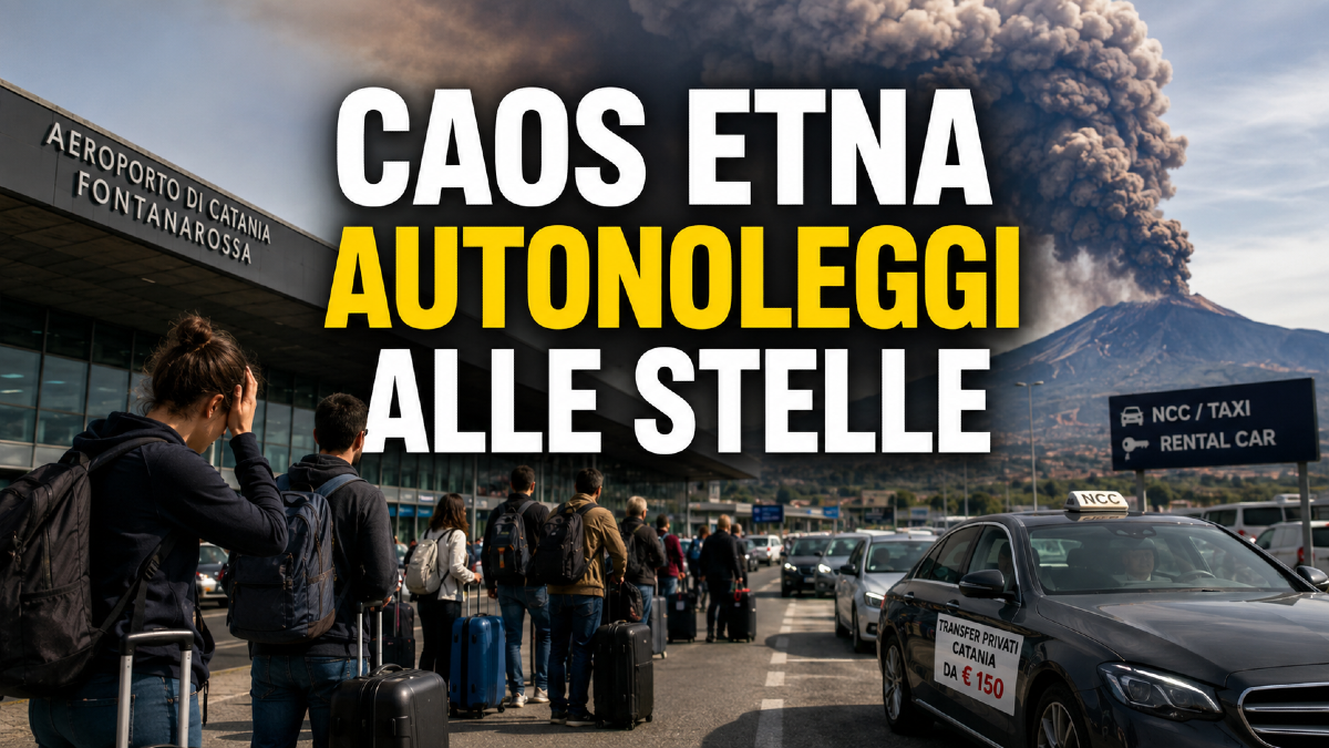 Etna, caos voli a Catania: autonoleggi alle stelle, rincari fino al 287%. Esposto all’Antitrust - 