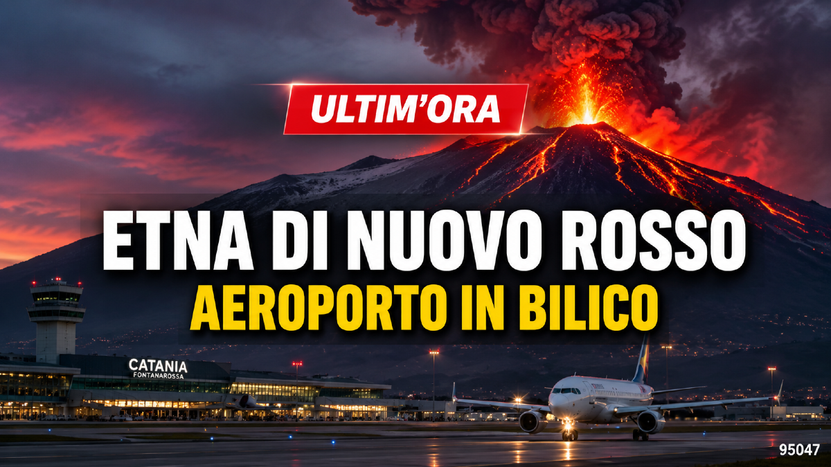 ULTIM’ORA Etna, VONA torna ROSSO: forte attività esplosiva. Apertura aeroporto di Catania in bilico - 