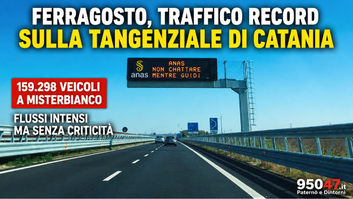 Ferragosto, traffico record sulla Tangenziale di Catania: quasi 160mila veicoli a Misterbianco - 