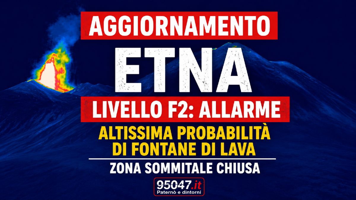 AGGIORNAMENTO ETNA. ULTIM’ORA Etna, scatta il livello F2: altissima probabilità di fontane di lava, zona sommitale chiusa - 