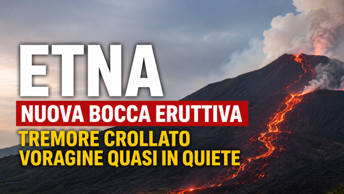 🔴 AGGIORNAMENTO ETNA. Nuova bocca eruttiva a 3.100 metri: tremore crollato e Voragine quasi in quiete - 