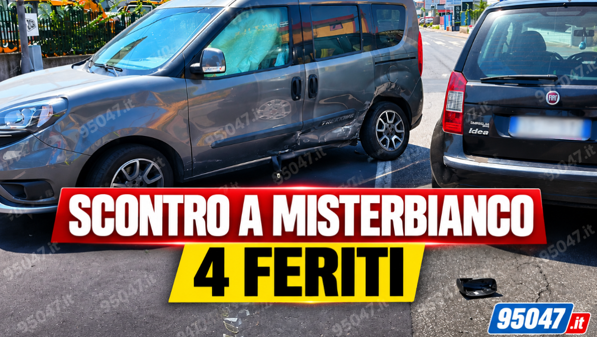Misterbianco, scontro tra due auto in via Aldo Moro: 4 feriti, coinvolti due minorenni - 