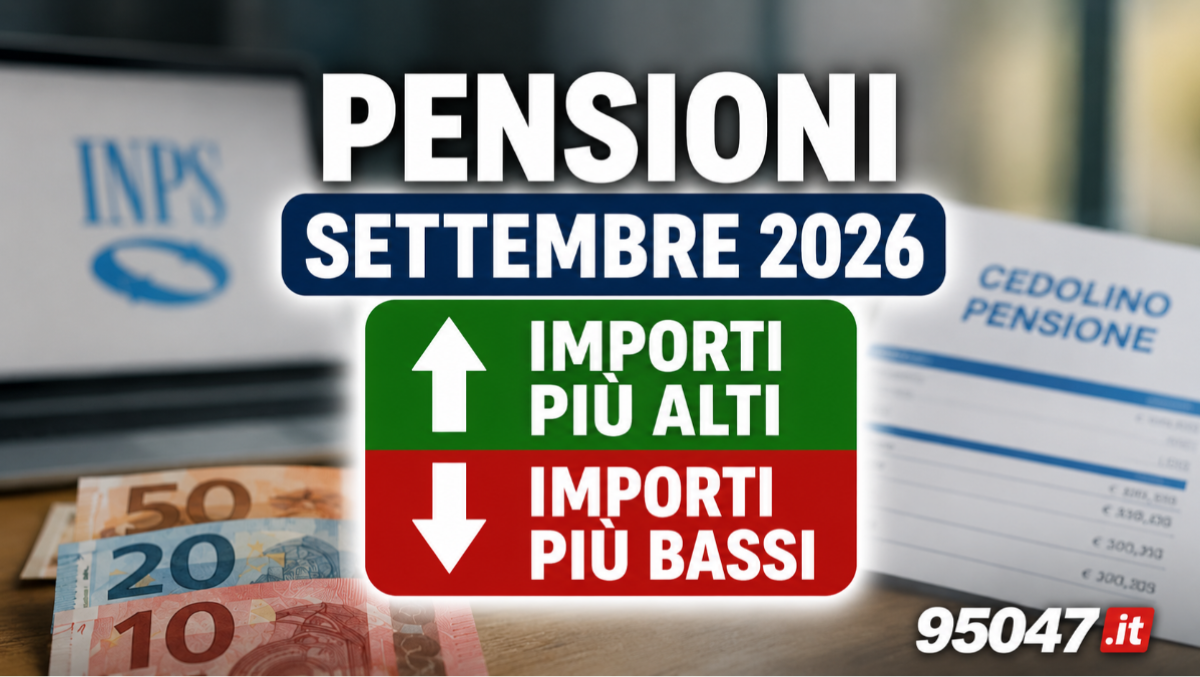 Pensioni settembre 2026, cambia l’importo: per alcuni assegni più alti, per altri più bassi - 