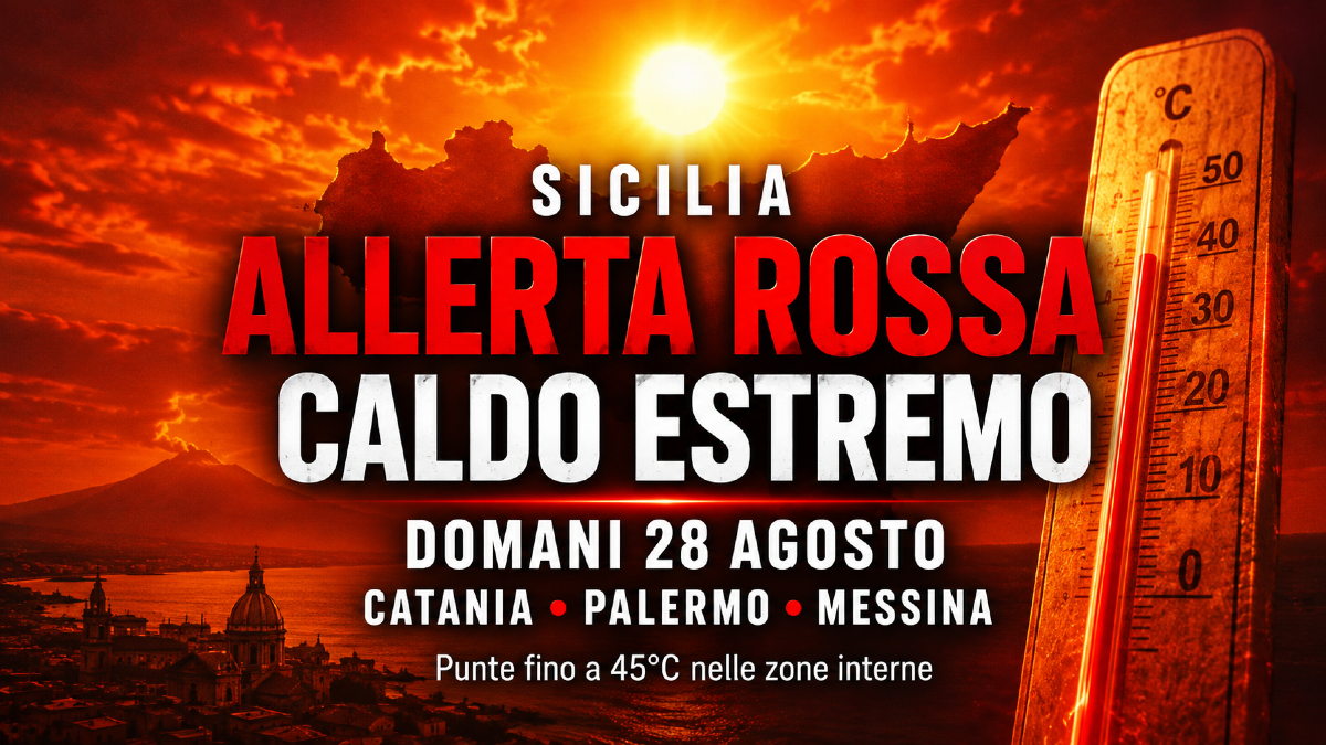 Sicilia nella morsa del caldo, oggi il giorno peggiore: punte di 45°C e allerta rossa - 