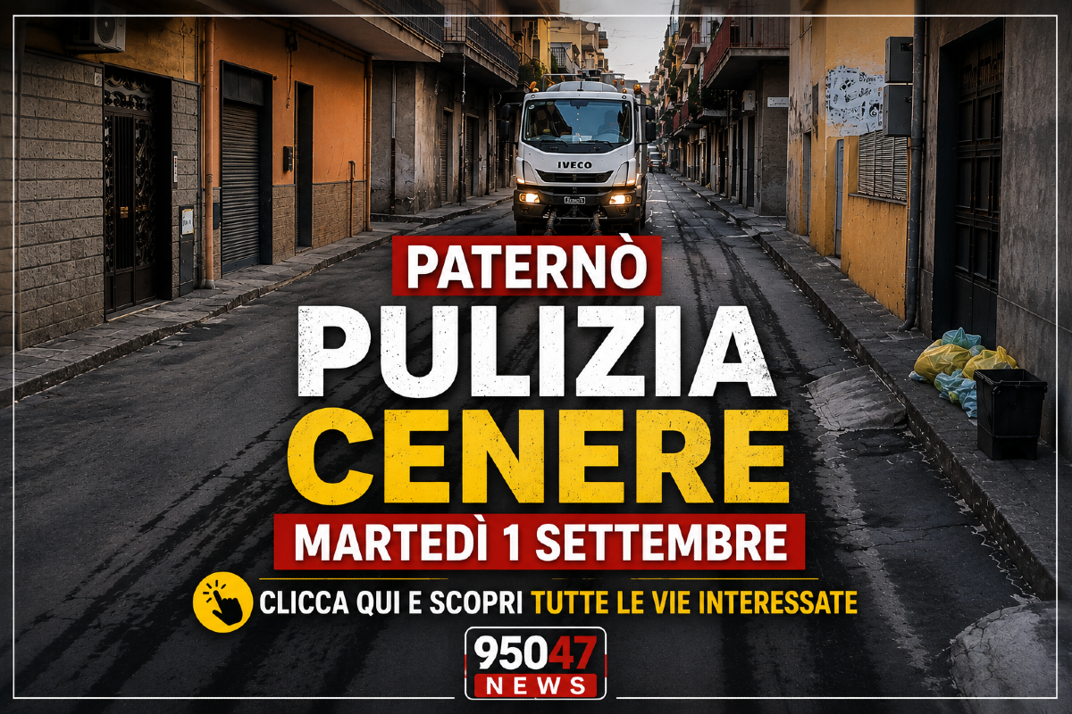 Paternò, pulizia cenere martedì 1 settembre: all’interno l’elenco delle vie interessate, attenzione ai segnali - 