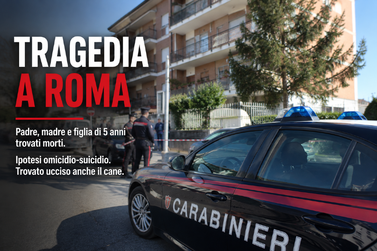 Roma, padre, madre e figlia disabile di 5 anni morti: ipotesi omicidio-suicidio, ucciso anche il cane - 