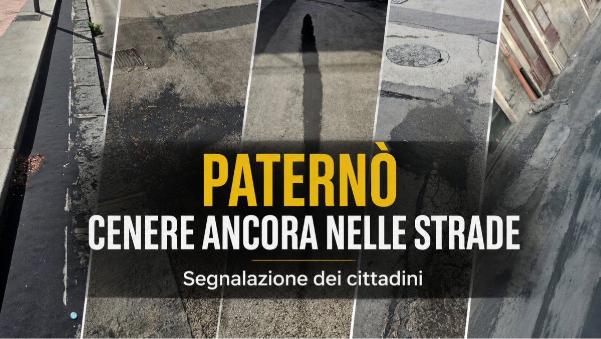 Paternò, cittadini scrivono alla redazione: «Cenere ancora nelle strade dopo la pulizia». LE FOTO  - 