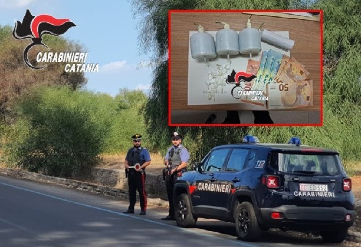 Giarre e Fiumefreddo, cocaina e crack e 4 candelotti esplosivi: denunciato 43enne - 