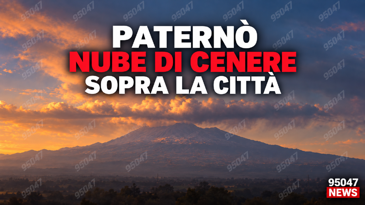 PATERNÒ, LA NUBE DI CENERE DELL’ETNA TORNA A FARSI VEDERE SOPRA LA CITTÀ - 