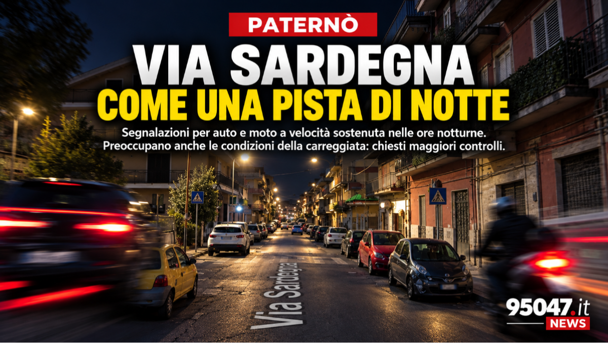 Paternò, via Sardegna come una pista di notte: residenti segnalano auto e moto veloci - 
