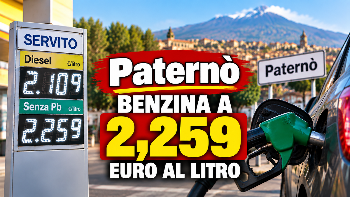 ⛽ Benzina a 2,259 euro al litro, gasolio a 2,109: stangata carburanti anche a Paternò - 