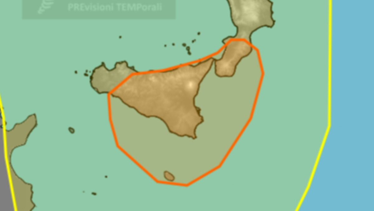 Allerta PRETEMP, Sicilia a rischio temporali forti: grandine fino a 6 cm e raffiche oltre 90 km/h - 