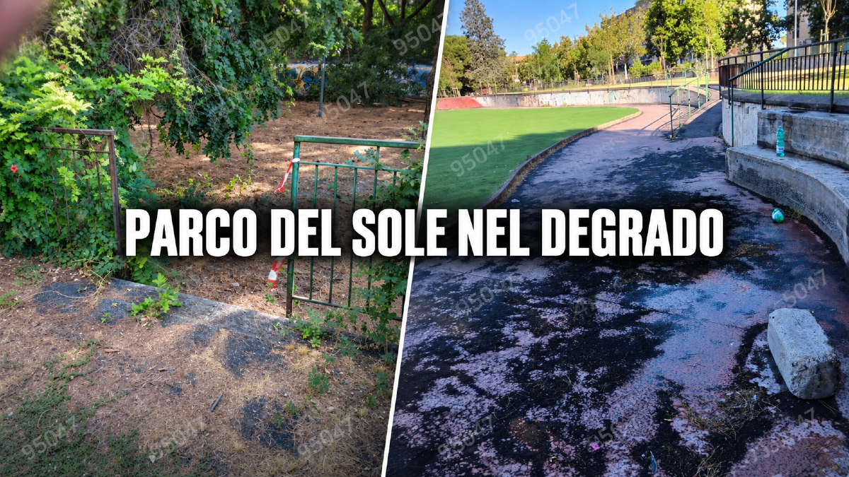 Paternò, sporcizia e degrado al Parco del Sole: sparito il cancello dell’area cani - 