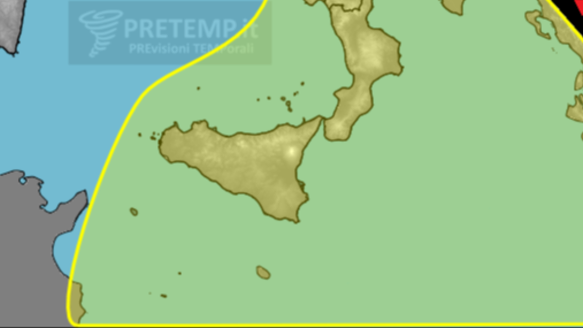 Meteo Sicilia, oggi allerta gialla e avviso PRETEMP: temporali, grandine e possibili trombe marine - 