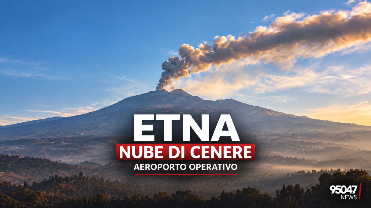 ETNA, LUNGA NUBE DI CENERE QUESTA MATTINA: VONA ROSSO, AEROPORTO DI CATANIA OPERATIVO - 