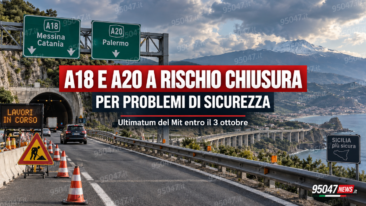 A18 e A20, rischio chiusura per problemi di sicurezza: ultimatum del Mit entro il 3 ottobre - 