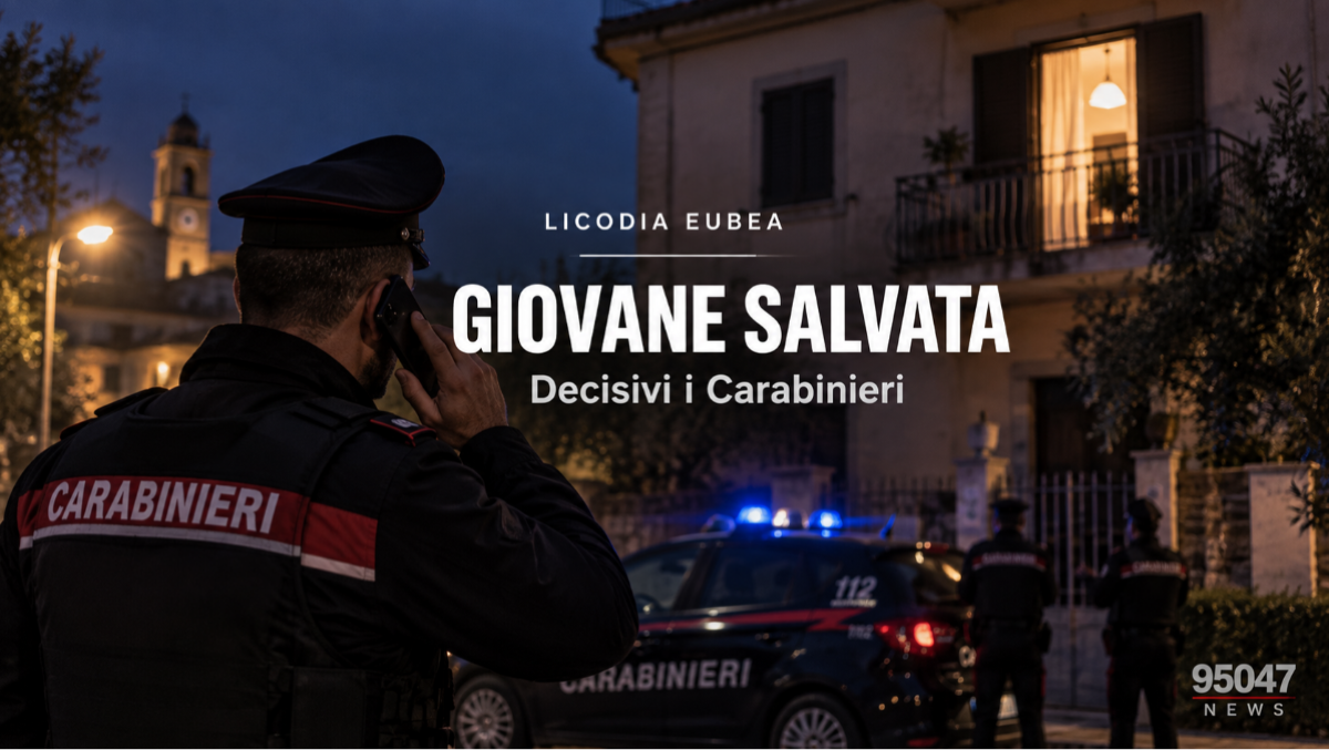 Licodia Eubea, giovane in pericolo alla finestra: salvata dai Carabinieri dopo una delicata mediazione - 