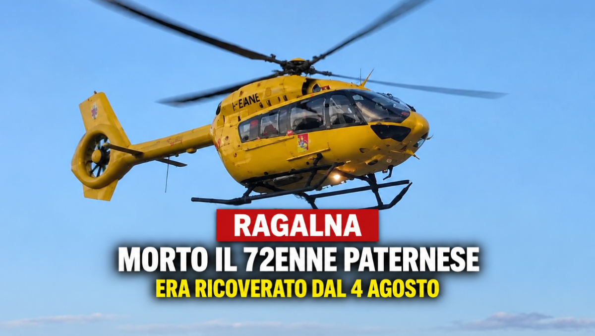Ragalna, morto il 72enne paternese caduto da una scala: era ricoverato dal 4 agosto - 
