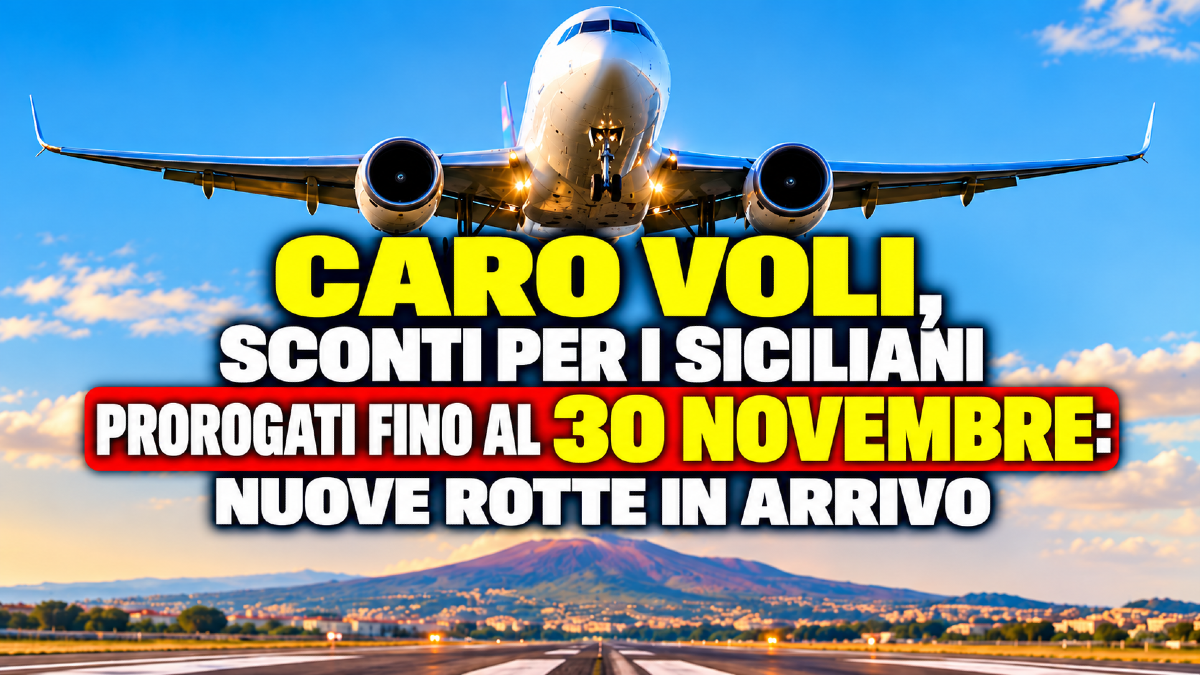 Caro voli, sconti per i siciliani prorogati fino al 30 novembre: nuove rotte in arrivo - 