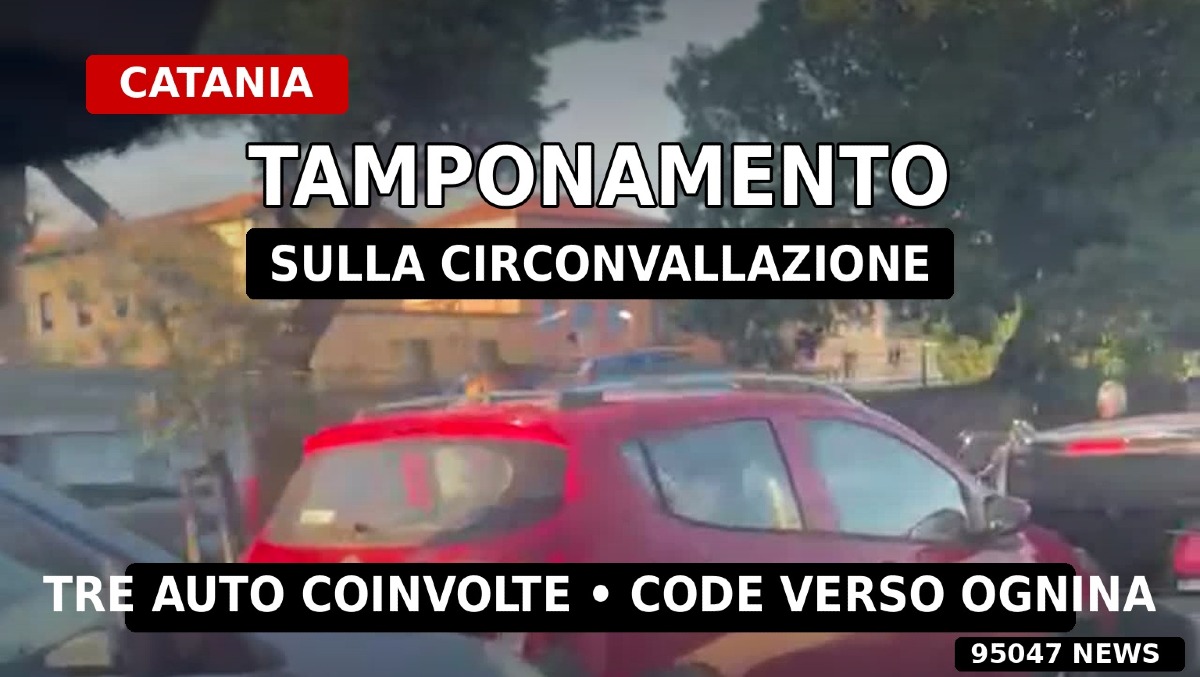 Catania, tamponamento sulla circonvallazione: tre auto coinvolte, lunghe code verso Ognina - 