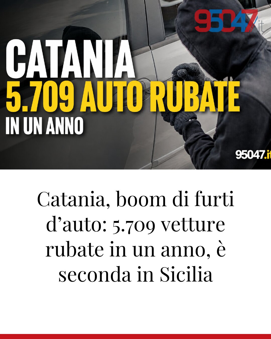 Catania, boom di furti d’auto: 5.709 vetture rubate in un anno, è seconda in Sicilia