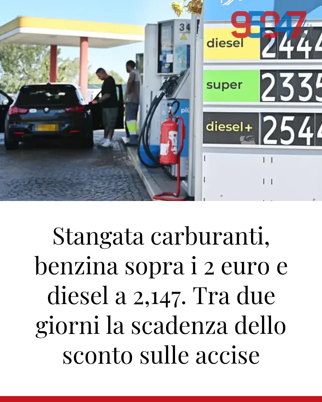 Stangata carburanti, benzina sopra i 2 euro e diesel a 2,147. Tra due giorni la scadenza dello sconto sulle accise