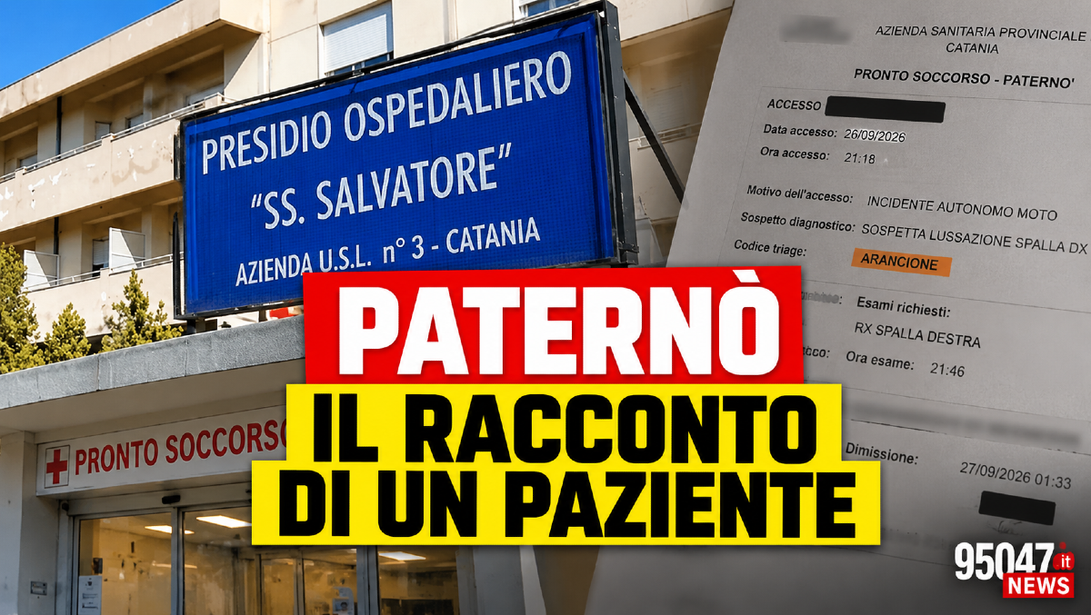 Paternò, si lussa la spalla: «Al Pronto Soccorso mi sono sentito poco assistito» - 