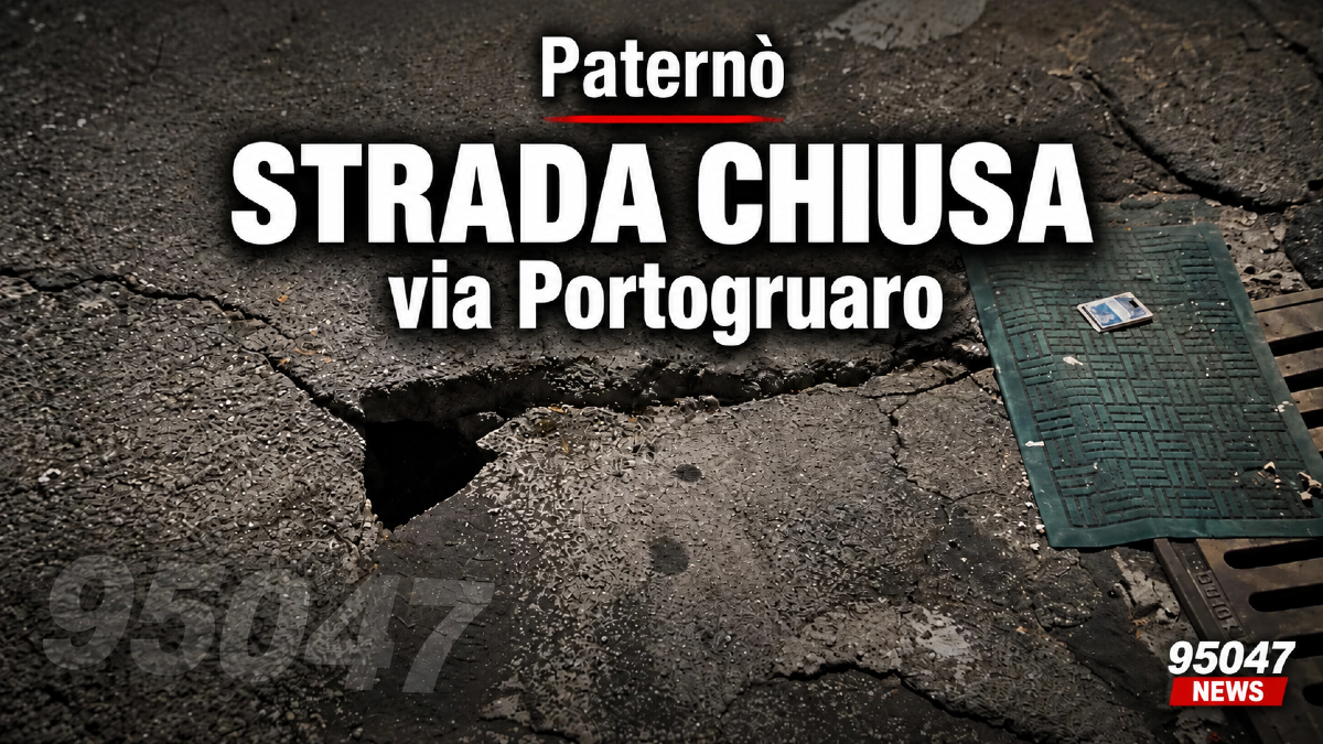 Paternò, cedimento in via Portogruaro: il Comune chiude la strada - 