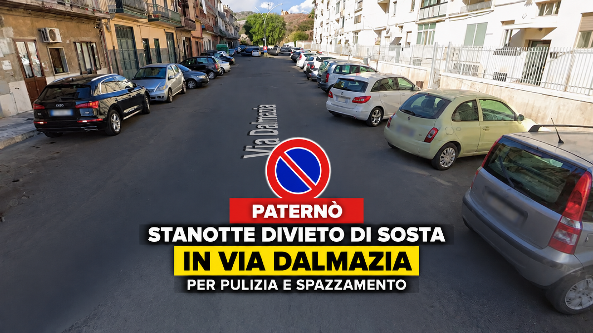 Paternò, pulizia e spazzamento in via Dalmazia: stanotte scatta il divieto di sosta - 