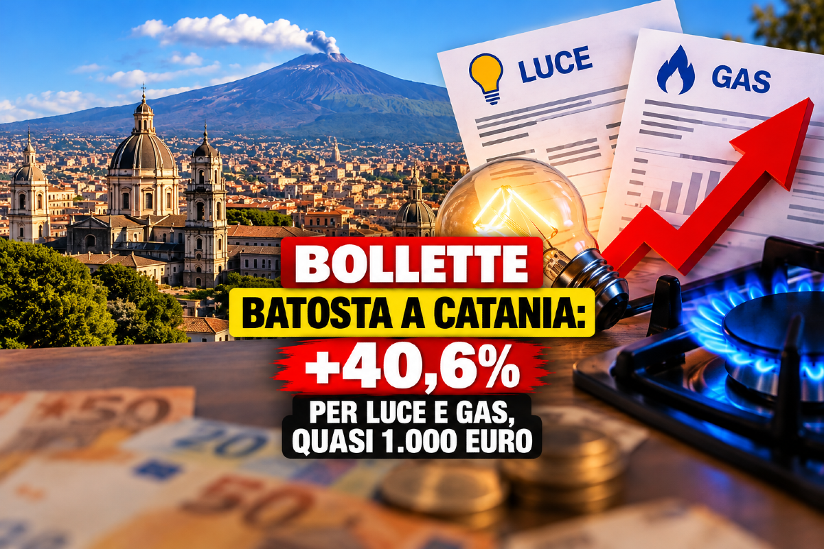 Bollette, batosta a Catania: +40,6% per luce e gas, quasi 1.000 euro - 