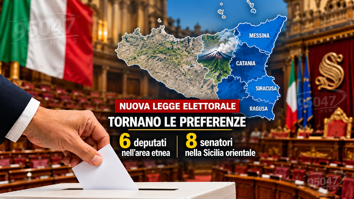 Nuova legge: tornano le preferenze, 6 deputati nell’area etnea e 8 senatori in Sicilia orientale - 
