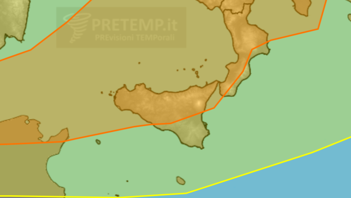 Sicilia, oggi allerta gialla: PRETEMP avverte, rischio forti temporali e grandine - 
