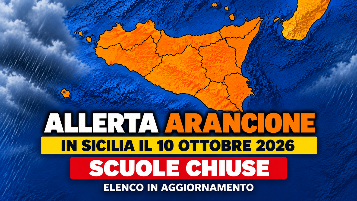 Allerta arancione in Sicilia il 10 ottobre: scuole chiuse ad Acireale, elenco in aggiornamento - 
