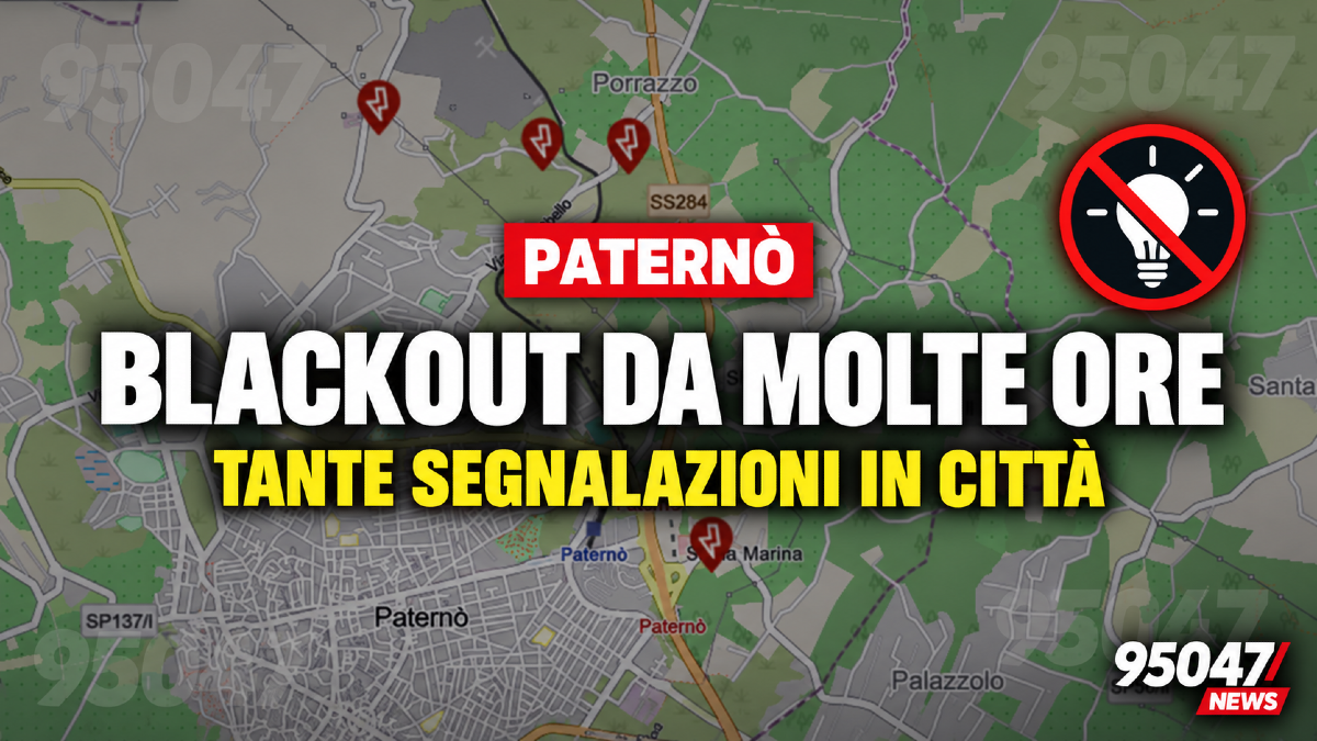 Paternò, blackout da molte ore: segnalazioni anche da una famiglia con figlia disabile - 