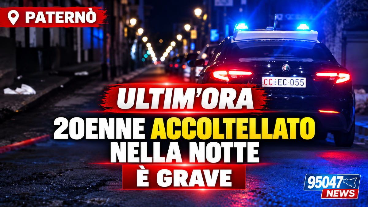 🔴🔴 ULTIM’ORA – Paternò, tunisino accoltellato all’addome nella notte: è grave - 