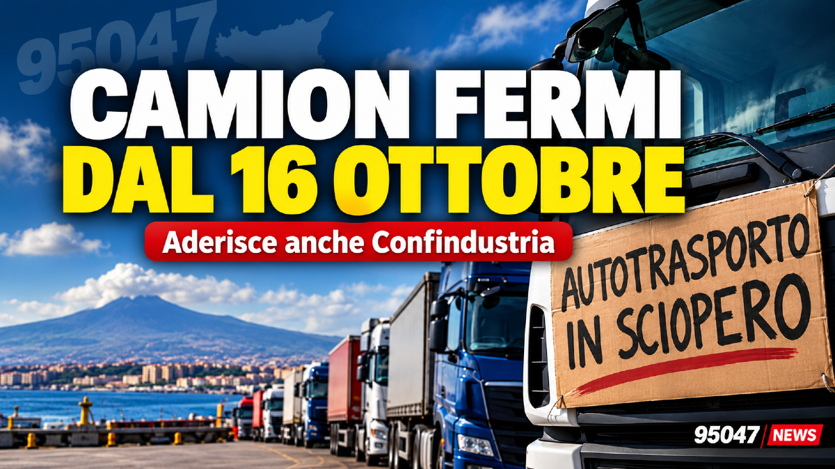 Sicilia, dal 16 ottobre si fermano i camion: aderisce anche Confindustria, rischio scaffali vuoti - 