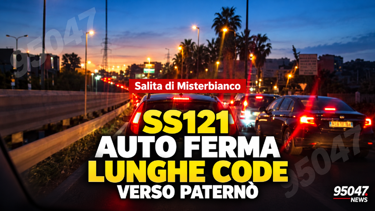 🔴 ATTENZIONE ULTIM’ORA – SS121, auto in fiamme a Misterbianco: lunghissime code verso Paternò - 