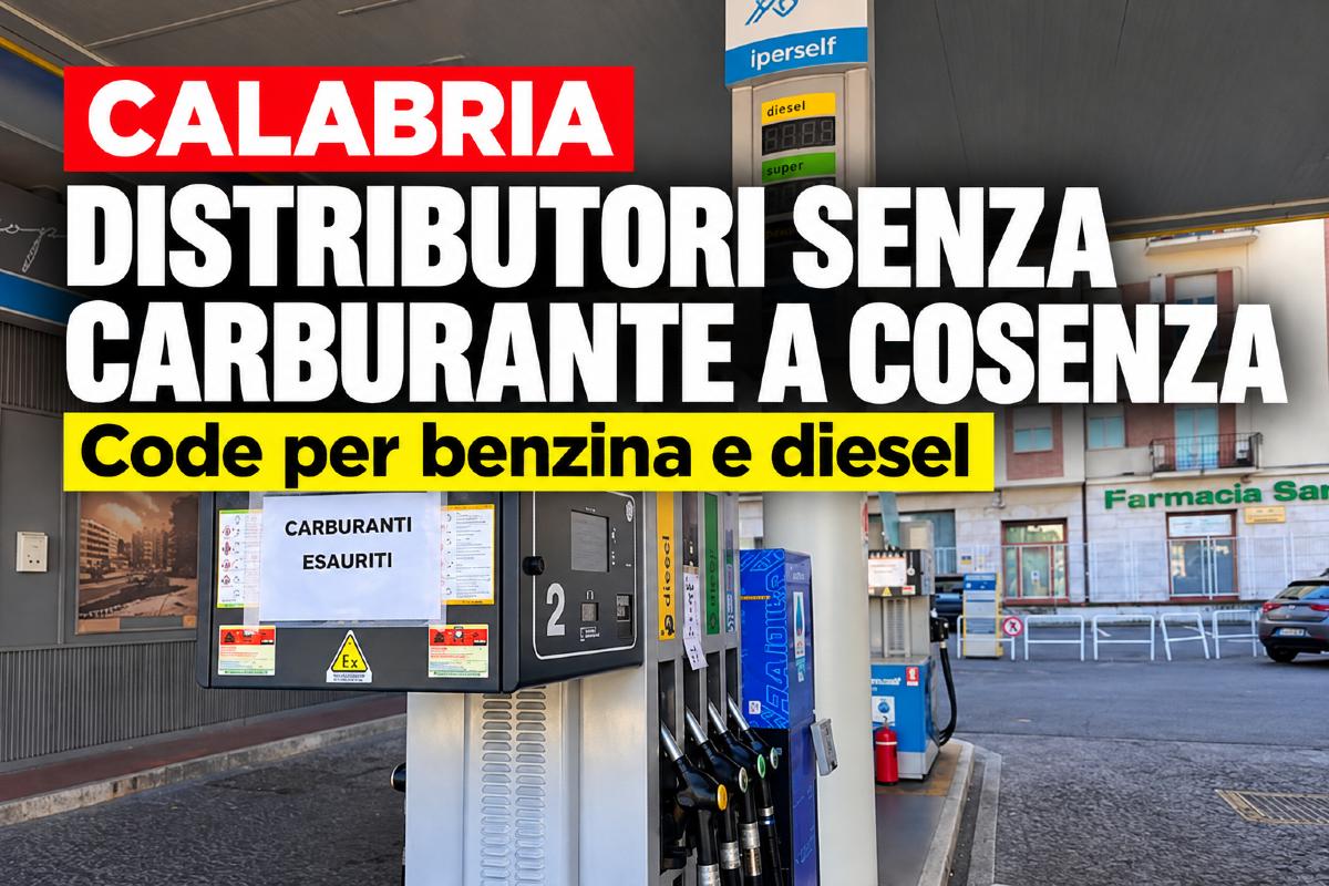 Calabria, distributori senza carburante a Cosenza: code per benzina e diesel - 